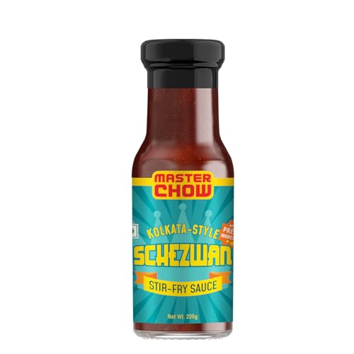 Image of MasterChow Kolkata King Spicy Schezwan Stir Fry Cooking Sauce (220gm) |No Artificial Color | Fresh From the Kitchen | Get Restaurant Style Taste in Just 10 Minutes | Serves 4-5 Meals