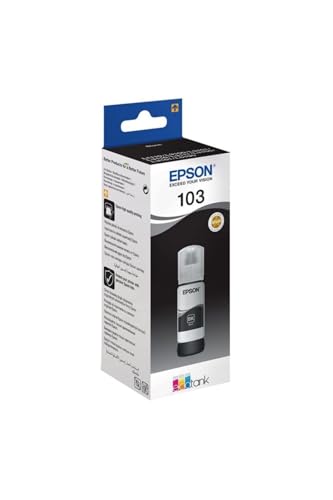 Epson 103 Ecotank Ink Bottle Black Ink For Printer Refill 65ml Compatible with L3252 L3251 L3260 L3550 L3560 L5290 L5296 L5590