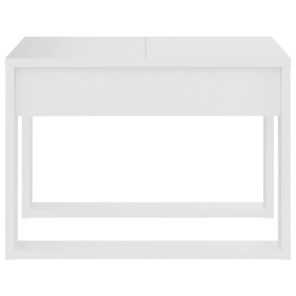 Générique Beistelltisch, quadratisch, Weiß, 50 x 50 x 35 cm | Stabile Oberfläche, einfache Reinigung mit feuchtem Tuch, ideal für Wohnzimmer