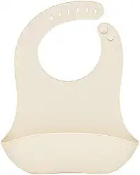 Babador Infantil de Silicone Ajustável com Coletor de Migalhas - Macio e Confortável