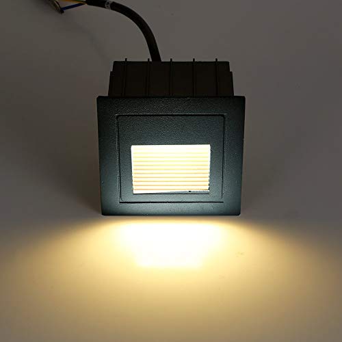 SUBOSI Applique d'escalier LED aluminium 230V 3W Appliques en verre Applique d'escalier avec boîte encastrée Applique d'escalier IP65 étanche blanc chaud - Image 6