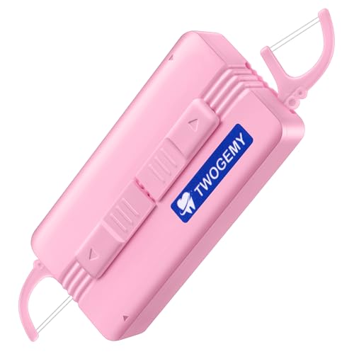 Twin-Line Dental Floss Picks, 10 Count Adult Floss in Box, Strong Flosser Pick for Cleaning Teeth and Oral Care. Portable Travel Floss is Perfect for Dinners,Dating,Travel,Hotels.(Pink)