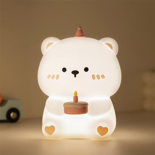 Lámpara de noche animal de silicona para niños miniatura 4
