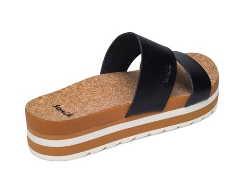 Image of Sanuk Womens Alt-Itude | Platform Sandals Women | Womens Fashion Slide Sandals | Molded Footbed with Arch Support