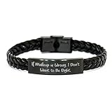 If Makeup Is Wrong, I Don't Want to Be Right, Funny Makeup Gifts for Her Birthday, Interlaced Leather Necklace from Family or Friends