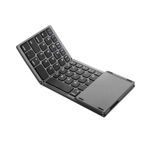 Clavier sans fil pliable NUOBESTY avec pavé tactile et design trois volets pour tablette