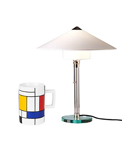 Preisvergleich Produktbild Tecnolumen Wagenfeld Bauhaus LampeTischleuchte Leuchte WG 27 / Tischleuchte + gratis Becher Mondrian