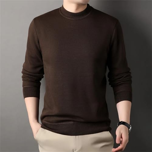 Knitwear Sweaters Mens Fleece Warm Pullovers Solid Long Sleeved Male Casual Daily Multicolor4