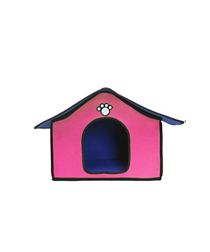 kamiustore Cuccia in Feltro da Interno per Cani e Gatti Rosa