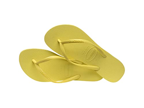 Image of Havaianas Girl's Slim Flip Flop Sandal (Toddler /Little Kid /Big Kid) Pixel Yellow 31-32 (US 2 Little Kid) M