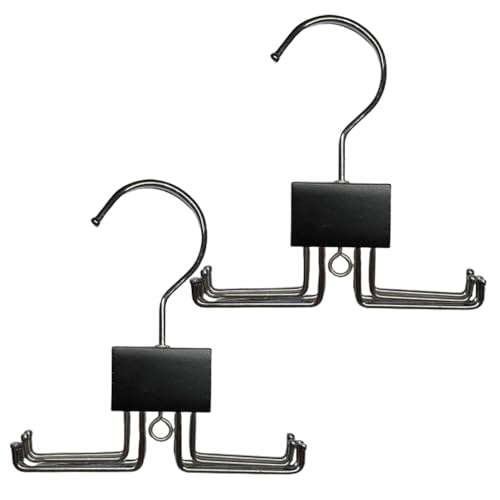 NeoBirch Metal Tie and Belt Rack Organizer, Black, 2 Pack