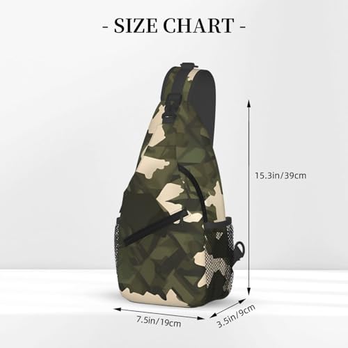 Bolso cruzado tipo sling camuflaje army para hombre y mujer miniatura 3