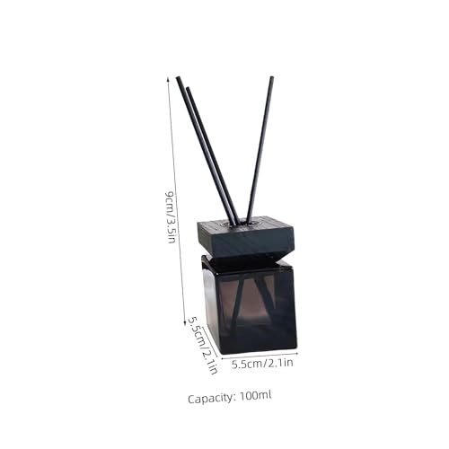 FOMIYES Difusor de Aroma en Vidrio 100ml con Varillas de Rattan miniatura 2