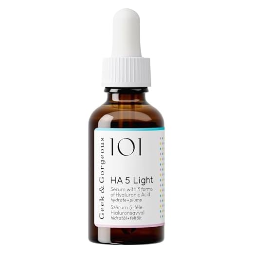 Geek & Gorgeous - HA 5 Light - Suero hialuron para la cara, con 5 especies de ácido hialurónico, hidratación y apriete, para piel combinada y piel grasosa, 30 ml
