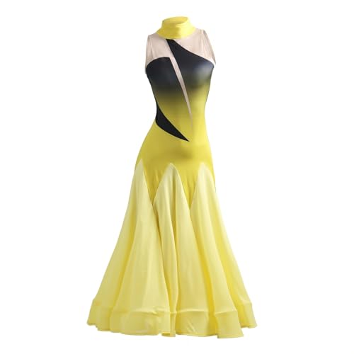 Robe de valse moderne fluide sans manche résolvant le manque d'amplitude sur piste