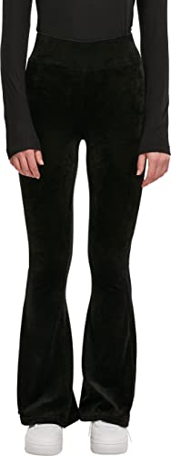 Urban Classics Damen Ladies High Waist Rib Velvet Flared Leggings Yoga...