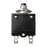 Push Button Thermal Cutout 20A Resettable Circuit Breaker for Overload Protection, 50V DC 250V AC Voltage Protector Device Compatible with(30A)