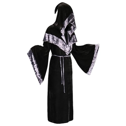 Cape à capuche noire résoudra votre recherche de déguisement Halloween M