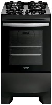 Fogão 4 Bocas Dako Supreme Black Glass com Timer Digital e Mesa d...