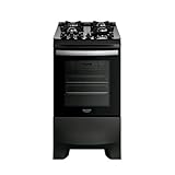 Fogão 4 Bocas Dako Supreme Black Glass Digital com Mesa de Vidro Preto Bivolt