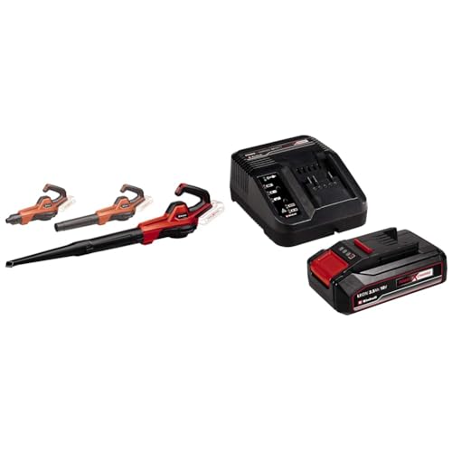 Einhell Soplador universal a batería GE-UB 18/250 Li E-Solo Power X-Change (18 V, velocidad del aire 250 km/h, tubo de 3 piezas, regulación de velocidad electr. con indicador LED, batería 2.5 Ah)