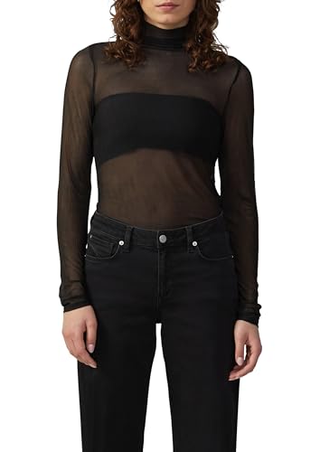 T-Shirt Femme QS en coton bio col rond et coupe ajustée au quotidien