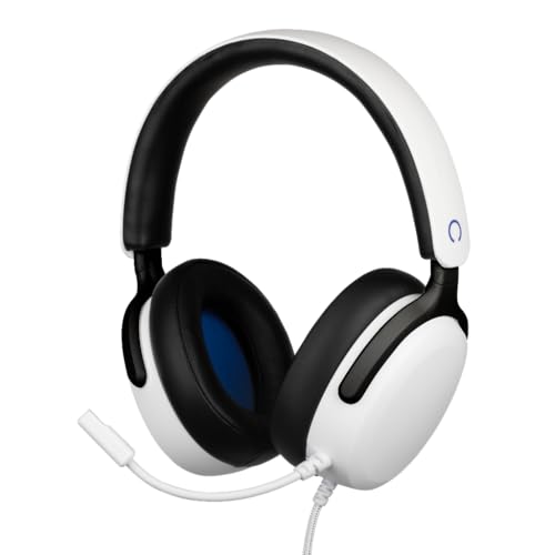 Konix Auriculares Gaming circumaurales con Cable Nexus PS5 - Altavoces de 40 mm - Micrófono Flexible - Conexión Jack 3.5 mm - Cable de 1,5 m - Blanco