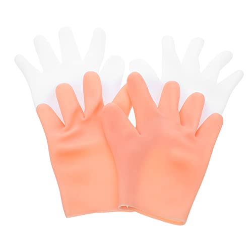 TOVINANNA 2 Pairs Household Moisture Gloves Portable Beauty Gloves for Exfoliating Moisturizing and Preventing Dryness for Hand Care Skin Color