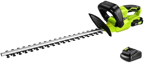 SnapFresh 20V Cordless Hedge Trimmer - 22" Dual-Action Blade,Electric Bush Trimmer,2.0Ah Battery & Fast Charger Included