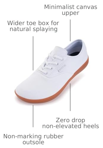 Image of WHITIN Men's Wide Canvas Barefoot Sneakers | Zero Drop Sole | Minimalist Footwear