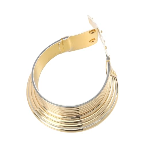 IMIKEYA Gargantilla Africana Punk Ajustable Collar Étnico Africano Para Mujer Moda Cuello Metal Dorado Grande Elegante Fiesta Invierno