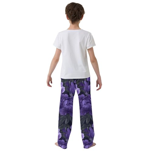 Purple Flower Paisley Mexican Pajama Pants Long Sleep Pant Soft PJ Bottoms Sleepwear3