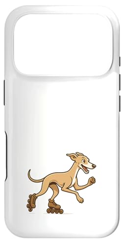 Whippet Roller Blader – Funny Dog Mom Dad Coque pour iPhone 17 Pro