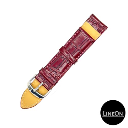 Image of Lineon Half Padded Premium Leather Mens & Womens Watch Strap For Branded Watches Compitable with Titan, Timex, Casio, Sonata and All premium Watches Tool and Pins Include