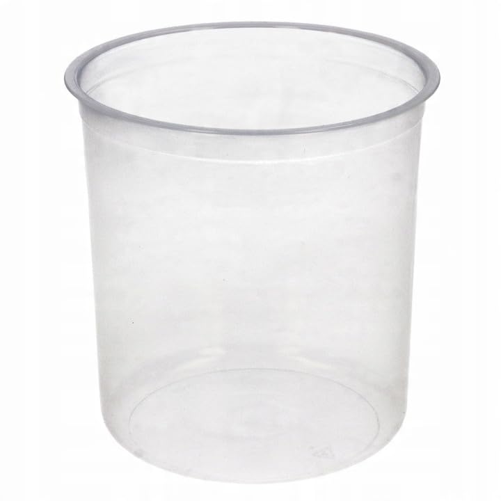 Lackierbecher Set PPS 650ml – 50 Einwegbecher + 50 Deckel mit 125µm oder 190µm Filter + 1 Haltebecher + Verschlusskappen – Mischbecher für Lack Lackierpistole Spritzbecher