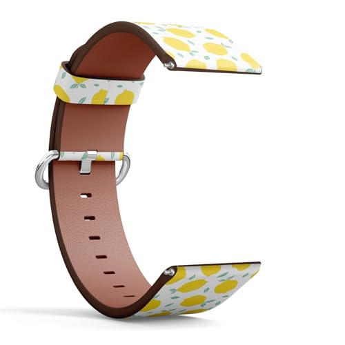 Correa vegana 18mm para reloj con patrón limón miniatura 2