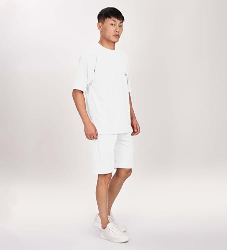 Image of SHODOX Men's Solid Relaxed Fit T Shirt and Shorts Set | Casual Summer Wear | Comfortable Stylish Outfit for Men