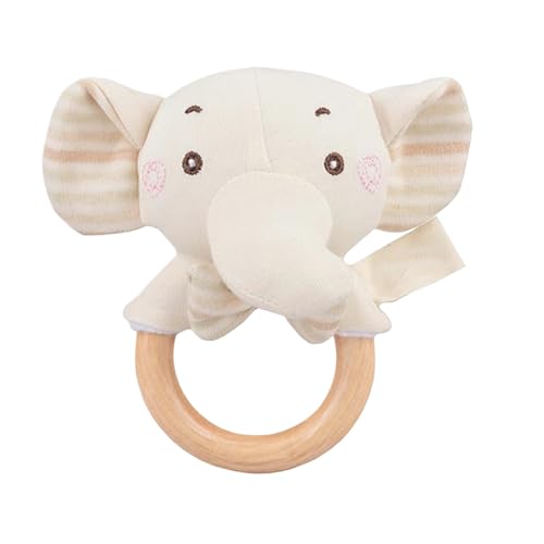 Juguetes para sonajeros de bebé, animales de crochet de teether, regalos de sonajeros para bebés, material suave y suave, liviano y fácil de sostener, perfecto para bebés