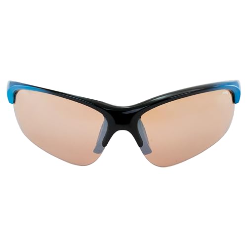 MAXX Domain Sport Golf Sunglasses Black w/Blue Frames & HD Amber Lenses2