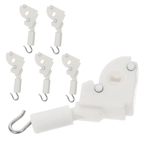 TOBBOMEY 6pcs White Blind Tilt Mechanism Replacement Hooks Curtain Wand Tilt Control Parts Blinds Repair Kit for Horizontal Window