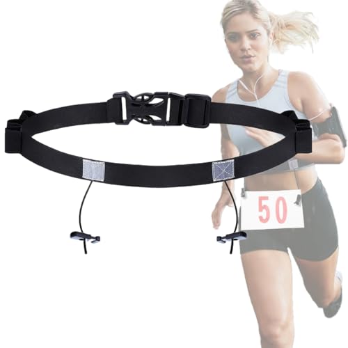 IOURVYA Race Cinturón para Número Porta Dorsal para Running Triatlon Maratones Unisex