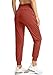G Gradual Women's Joggers Pants with Zipper Pockets High Waisted Athletic Tapered Sweatpants for Women Workout Lounge (Savannah Red, Medium)