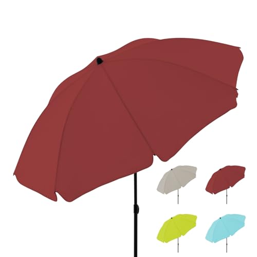 derby Parasol ⌀ 196 cm I rond pour la plage, le balcon et la terrasse I réglable en hauteur I...