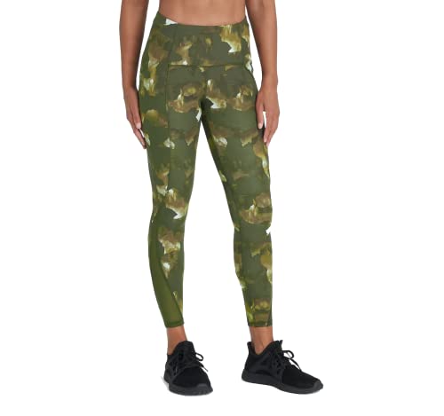 All in Motion Women's High-Rise Sculpted Mesh 7/8 Leggings - (XS, Green Camo)