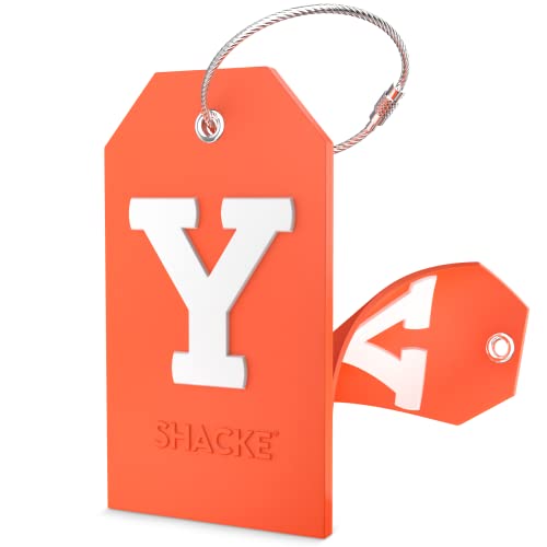 Image of Initial Luggage Tag with Full Privacy Cover and Stainless Steel Loop - (Letter Y)