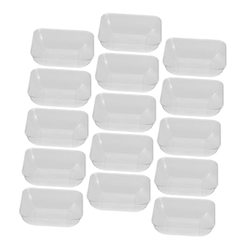 BAZEITFLOW 100個 入り透明使い捨て調味料皿 プラスチック製 軽量コンパクト ソースや醤油対応 ホームやレストラン屋外バーベキューに