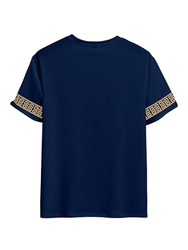 Image of RoseSeek Men's Color Block Short Sleeve Tee Shirts Casual Crewneck T Shirt Trendy Summer Tops