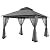 Yaheetech Patio Gazebo - 11x11 ft Outdoor Shelter Tent with Vented Top & Mesh Sidewalls & Drainage Holes, Water-Resistant for Garden/Backyard/Deck/Lawn (Dark Gray)
