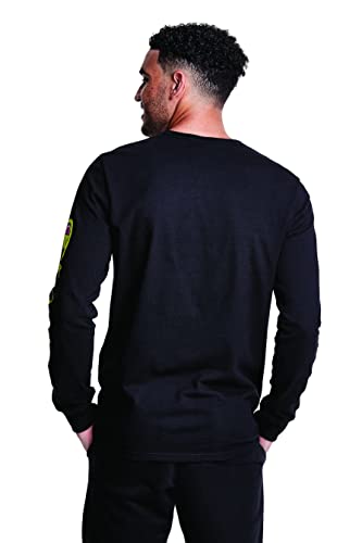 Champion Men's Heritage Long Sleeve Tee, Script Logo, Black-586679, X-Small - Image 3