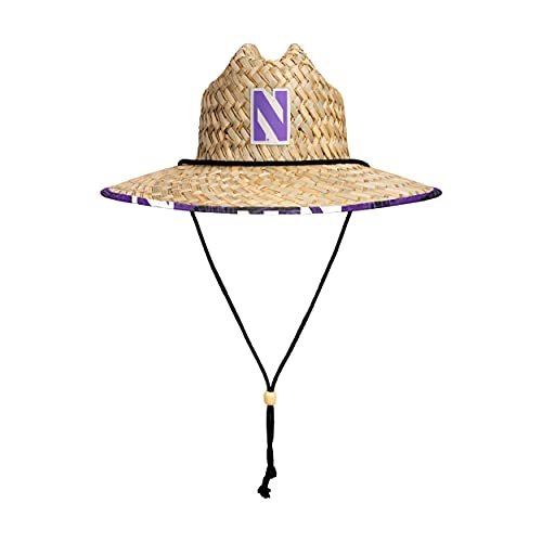 Image of FOCO Men's NCAA College Team Logo Floral Straw Sun Hat